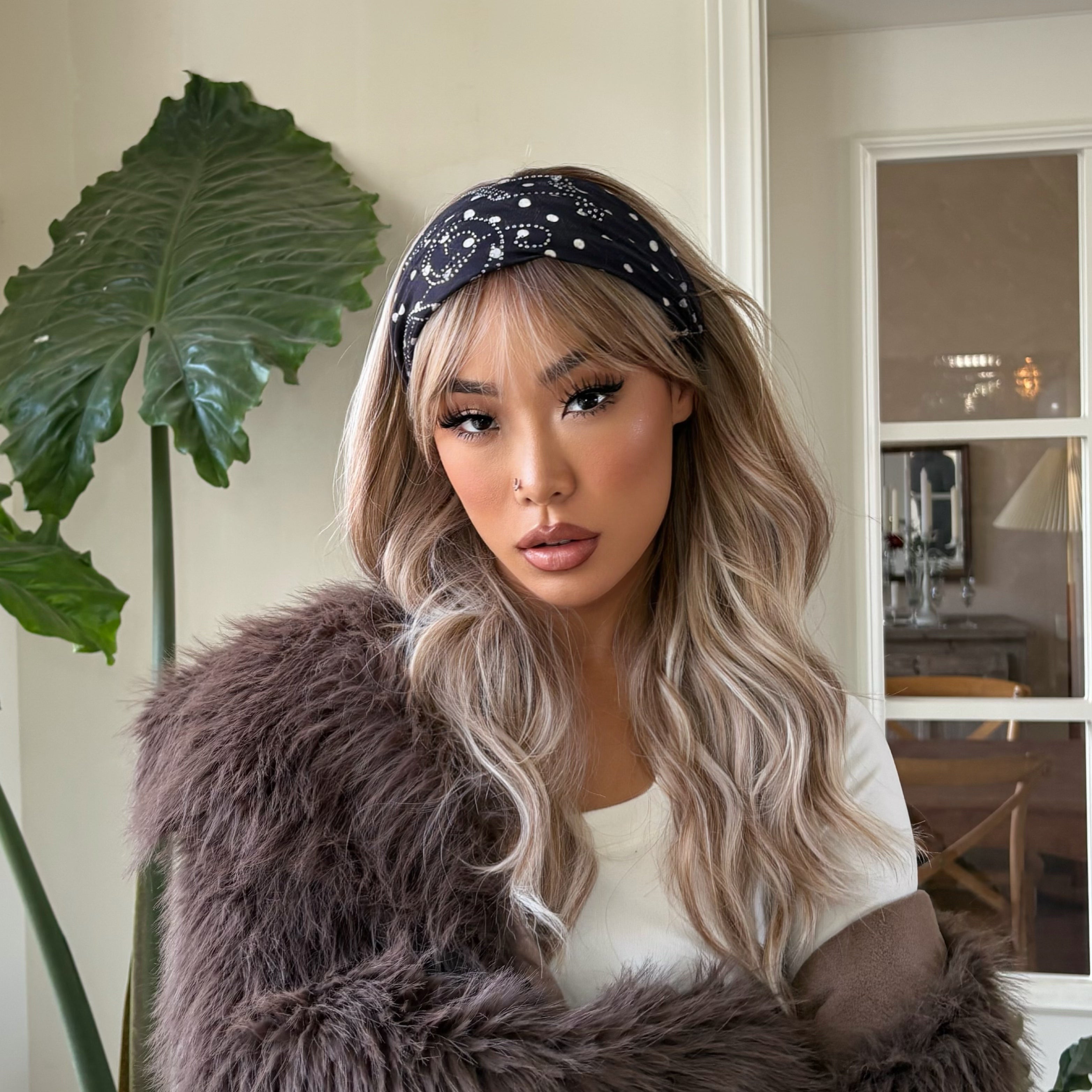 ACON  VINTAGE POLKA DOT RHINESTONE HEADBAND