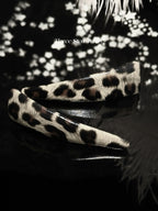 ACON 2PCS Chic Leopard Print Leather bendy Hair Clips Elegant Hair Clip Accessories