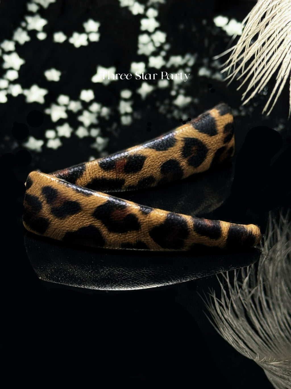ACON 2PCS Chic Leopard Print Leather bendy Hair Clips Elegant Hair Clip Accessories