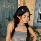 ACON  | Wide Cotton Button Headband – Minimalist Hair Accessory