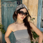 ACON Luxury Mesh Animal Print Headband | Lightweight Stretch Hair Band for Women