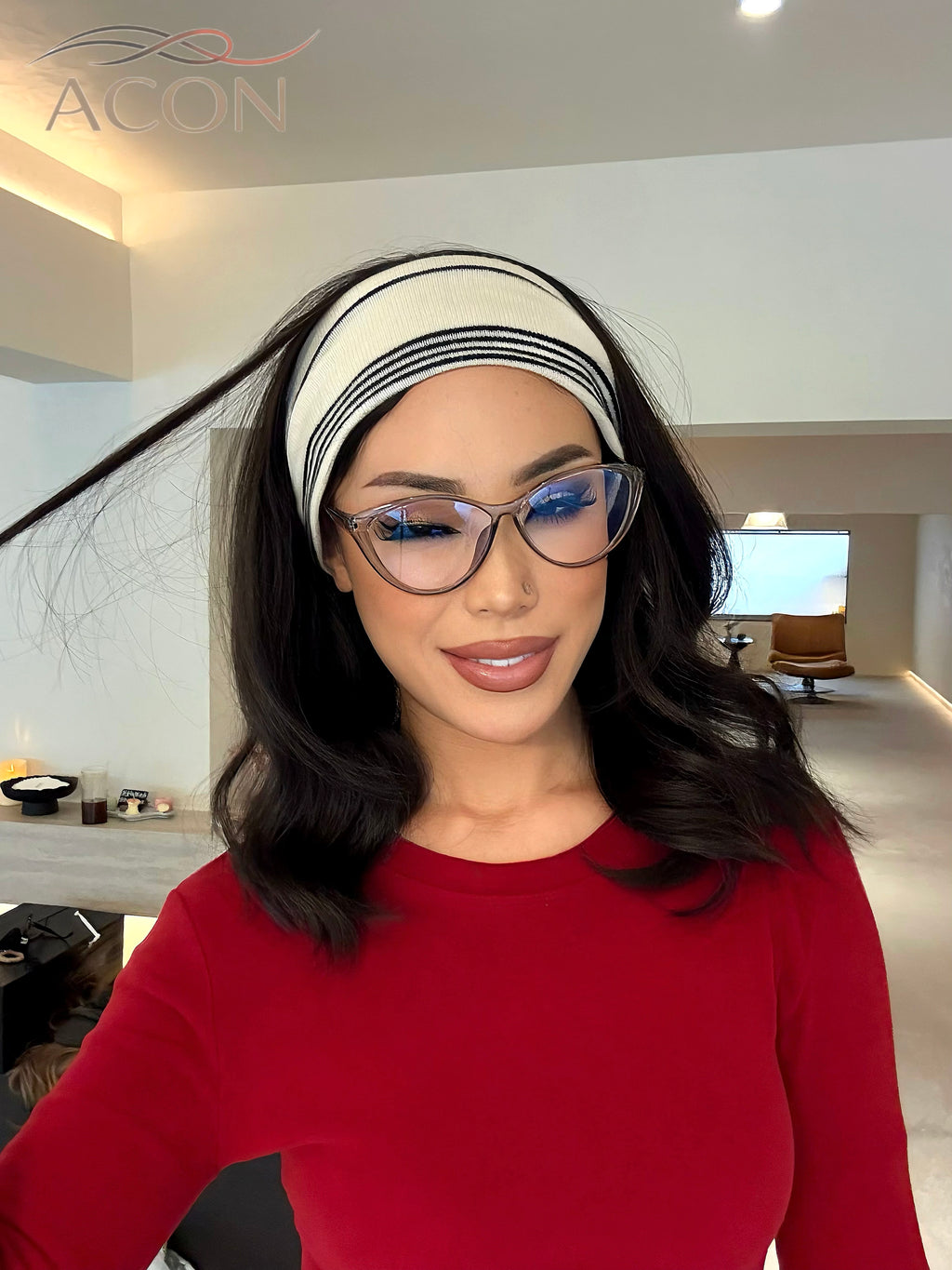 ACON TikTok Viral Wide Striped Headband - Sports & Yoga Hair Band