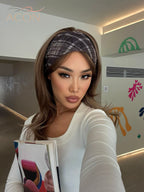 ACON Preppy Plaid Mesh Headband - Lightweight Breathable Headband