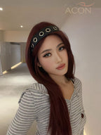 Vintage Cutout Wide Headband – Metal-Trim Detail | ACON