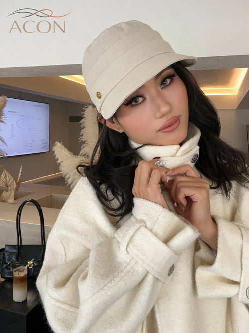 ACON 2026 Spring/Summer Linen Newsboy Cap - Lightweight Fashion Baker Boy Hat