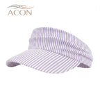 ACON Women's Striped Wide Brim Visor Hat / Stretch Headband Sun Visor for Golf, Tennis& Beach