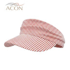 ACON Women's Striped Wide Brim Visor Hat / Stretch Headband Sun Visor for Golf, Tennis& Beach