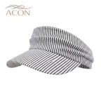 ACON Women's Striped Wide Brim Visor Hat / Stretch Headband Sun Visor for Golf, Tennis& Beach