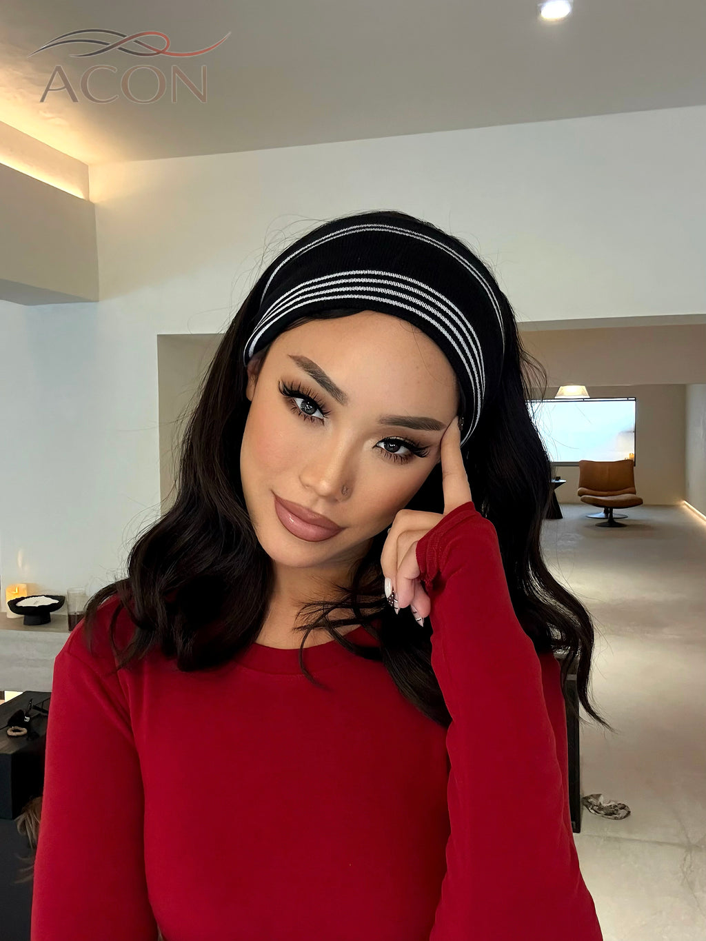 ACON TikTok Viral Wide Striped Headband - Sports & Yoga Hair Band