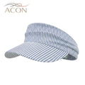 ACON Women's Striped Wide Brim Visor Hat / Stretch Headband Sun Visor for Golf, Tennis& Beach