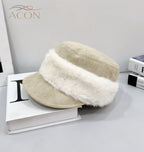 ACON Classic Black Fur Beret - French Vintage Artist Hat