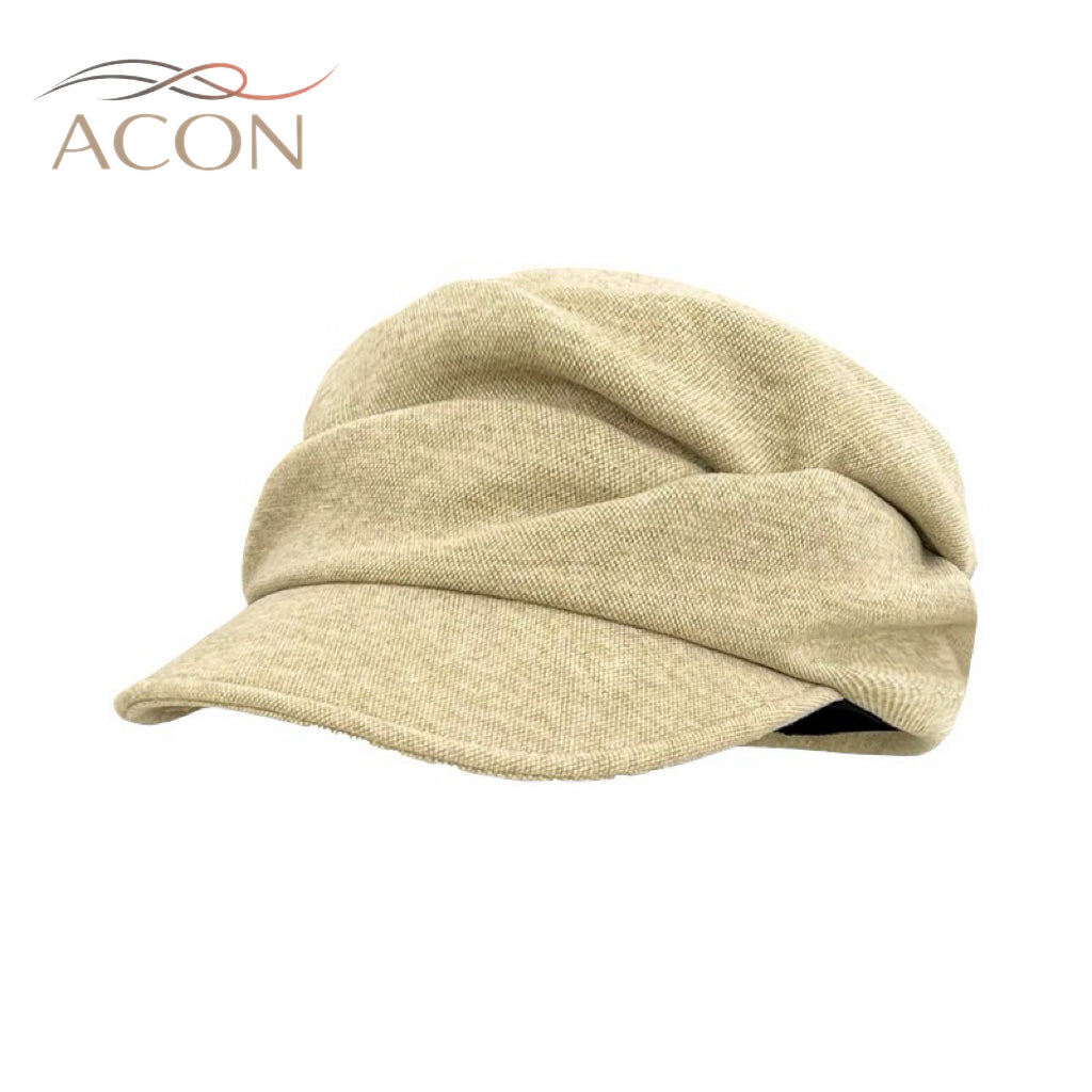 ACON Japanese Flat-Top Pleated Beret - Yamamoto Style Wool Cap