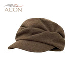 ACON Japanese Flat-Top Pleated Beret - Yamamoto Style Wool Cap