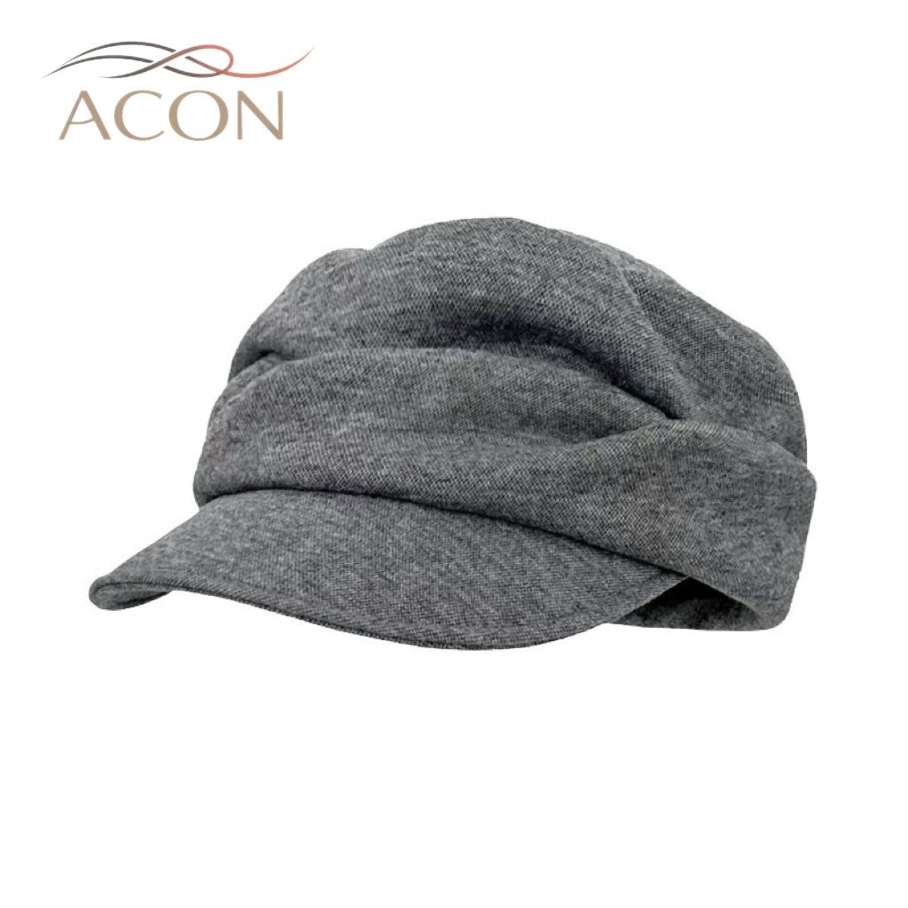 ACON Japanese Flat-Top Pleated Beret - Yamamoto Style Wool Cap