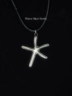 ACON Minimalist Alloy NecklaceStarfish Lucky Sea Star Pendant Necklacse for Women Beach Jewelry Gift for Chrismas Thanksgiving Wedding Valentines Mother's Day