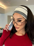 ACON TikTok Viral Wide Striped Headband - Sports & Yoga Hair Band
