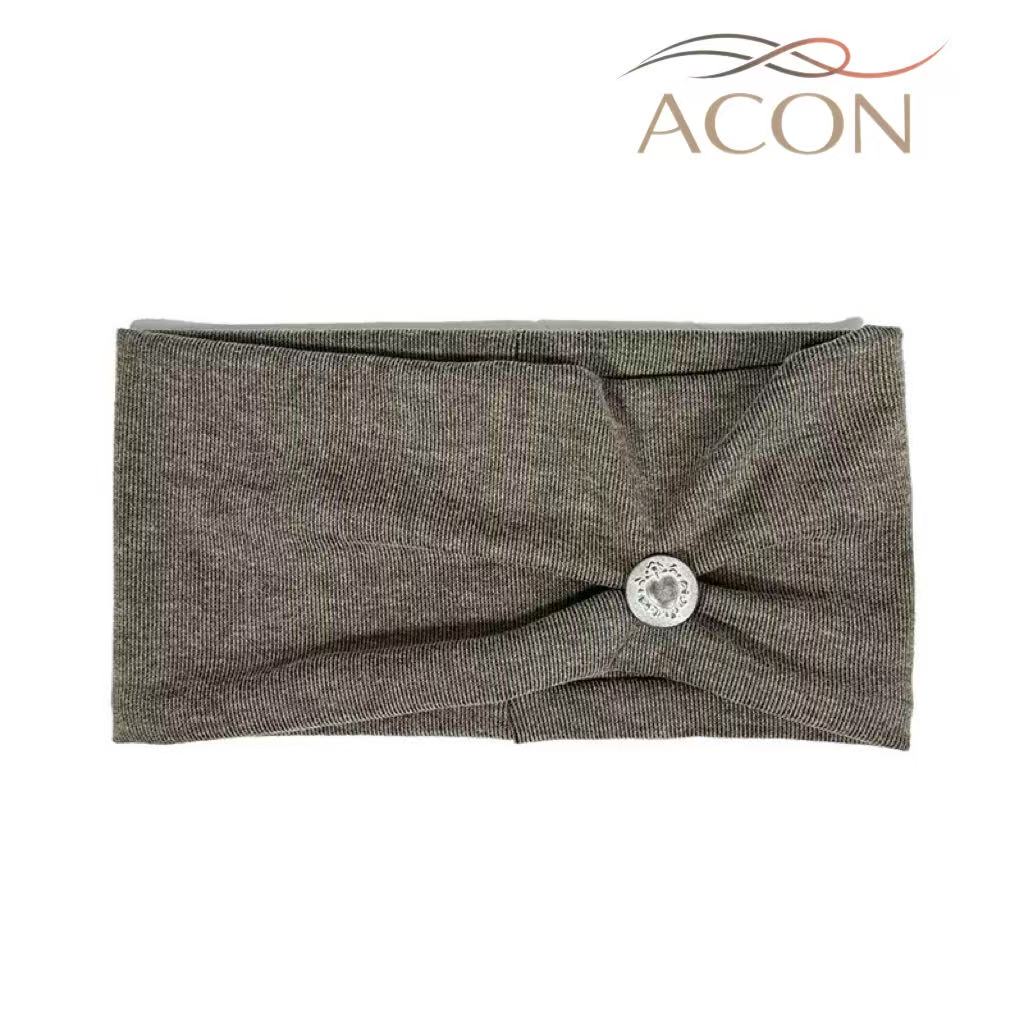 ACON  | Wide Cotton Button Headband – Minimalist Hair Accessory