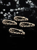 ACON Y2k Snap MiNi Hair Clips Leopard Print  for Hair Metal Hair Clip Set of 4 clips
