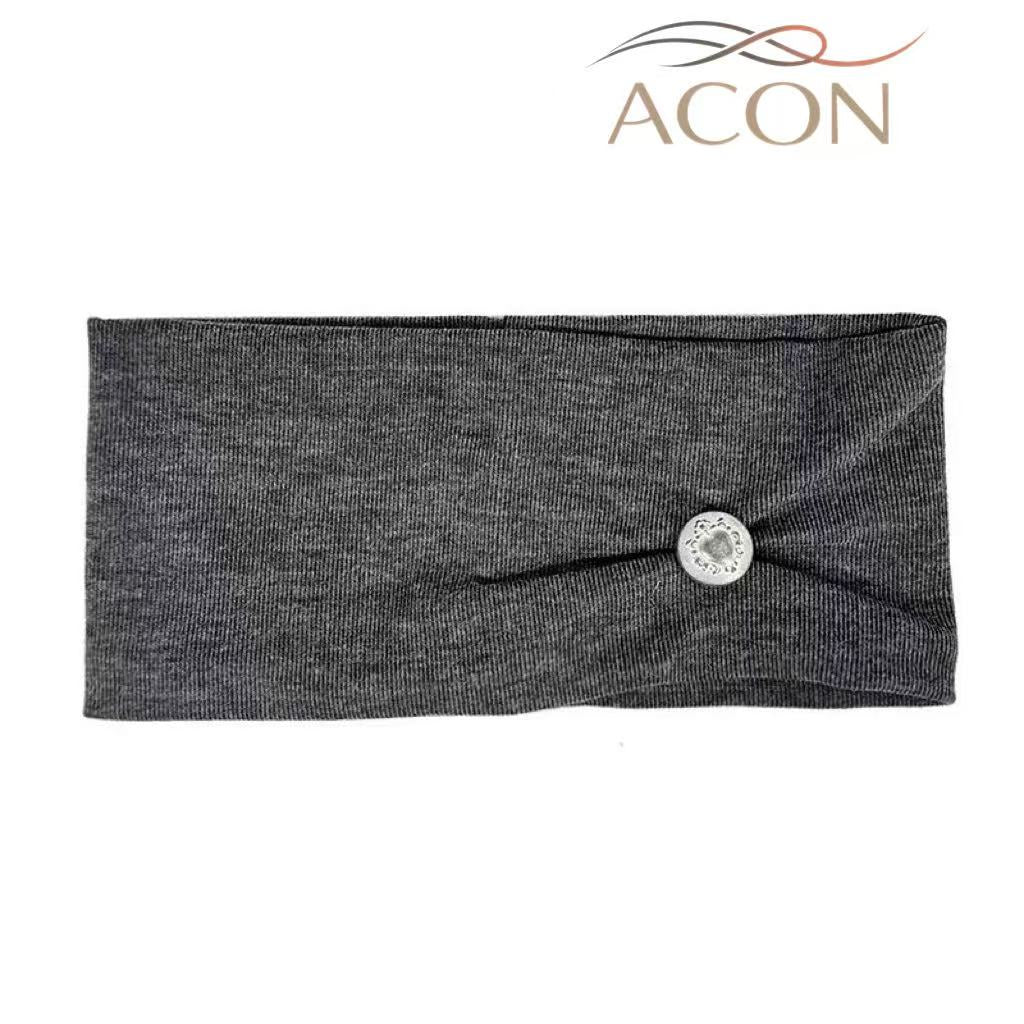 ACON  | Wide Cotton Button Headband – Minimalist Hair Accessory