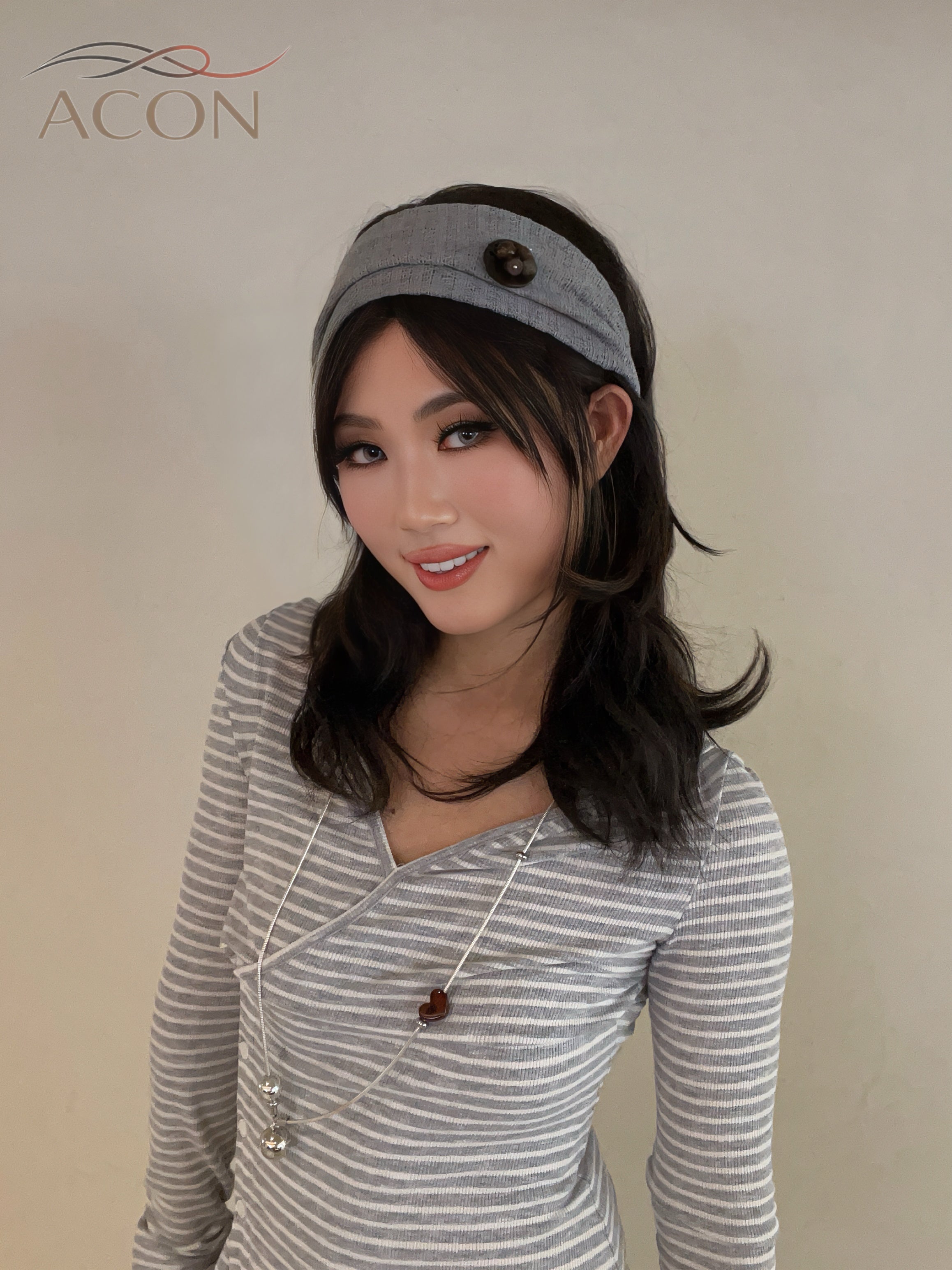 ACON|Linen Knit Wide Headband – Breathable, Stretchy & Minimal