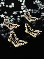 ACON Y2k Snap MiNi Hair Clips Leopard Print  for Hair Metal Hair Clip Set of 4 clips