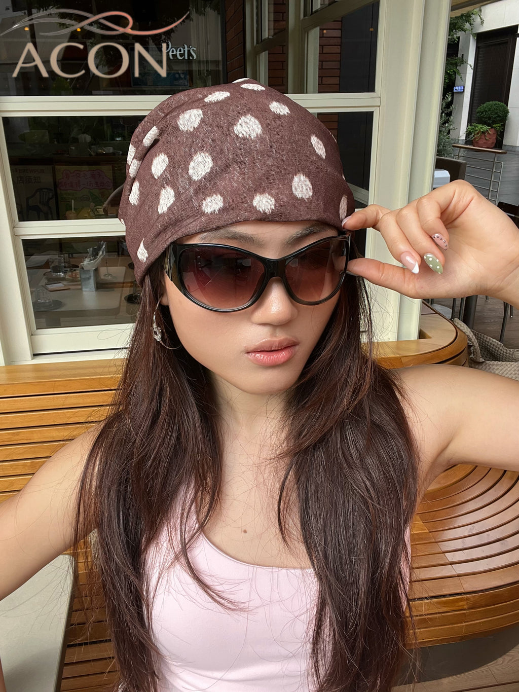 Mesh Polka Dot Slouchy Beanie – 2026 Summer Mesh Series | ACON