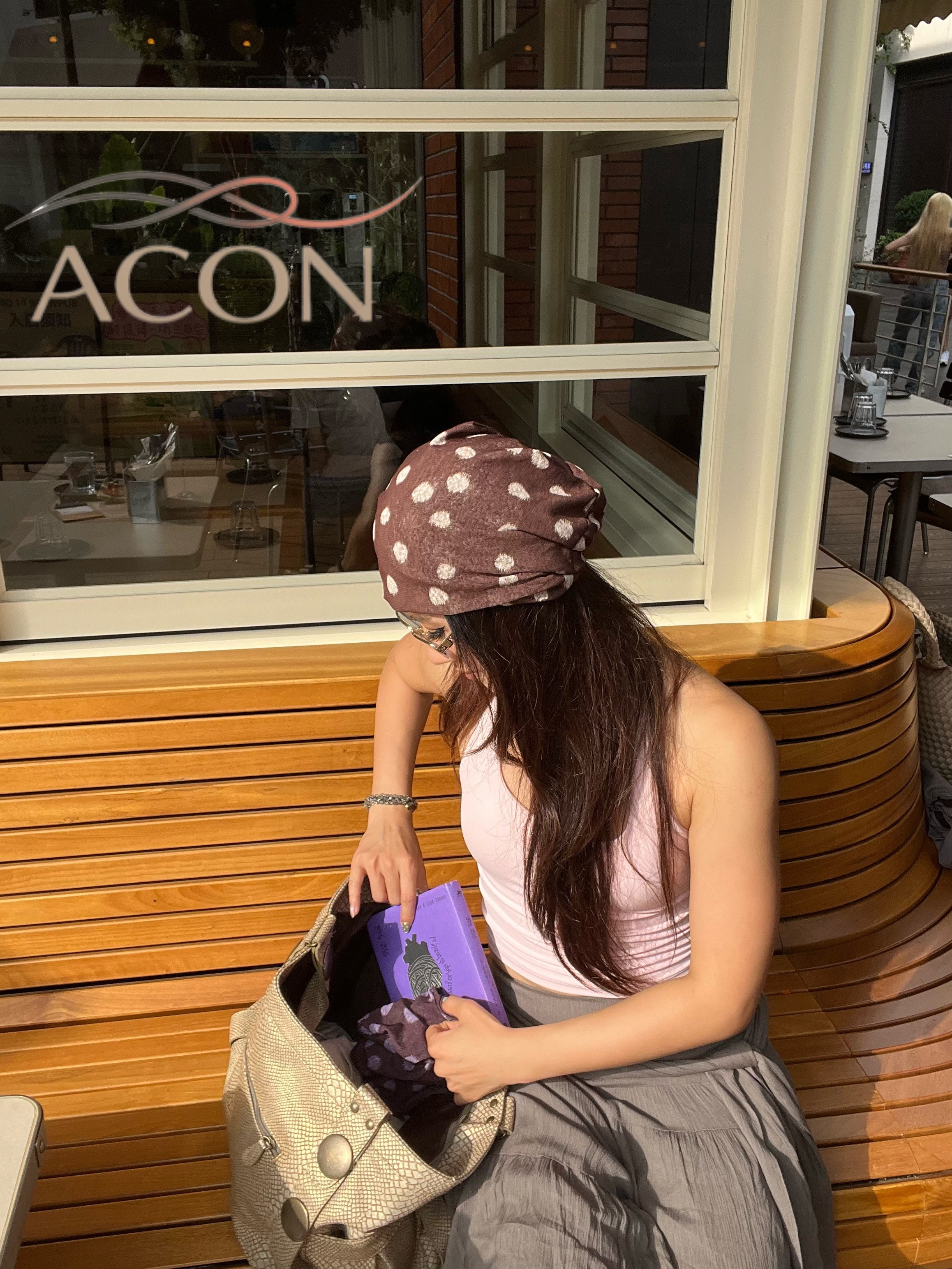 Mesh Polka Dot Slouchy Beanie – 2026 Summer Mesh Series | ACON