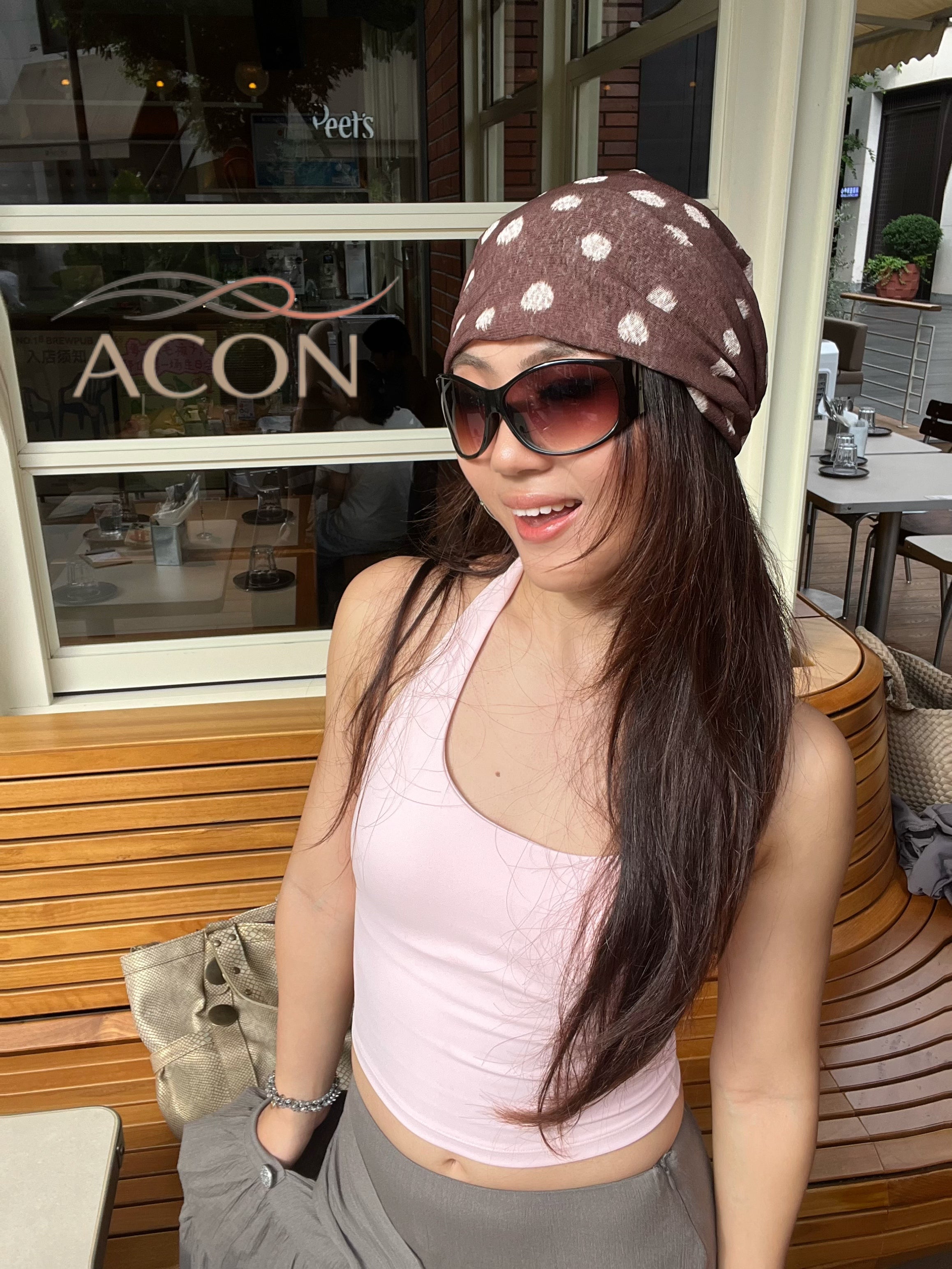 Mesh Polka Dot Slouchy Beanie – 2026 Summer Mesh Series | ACON
