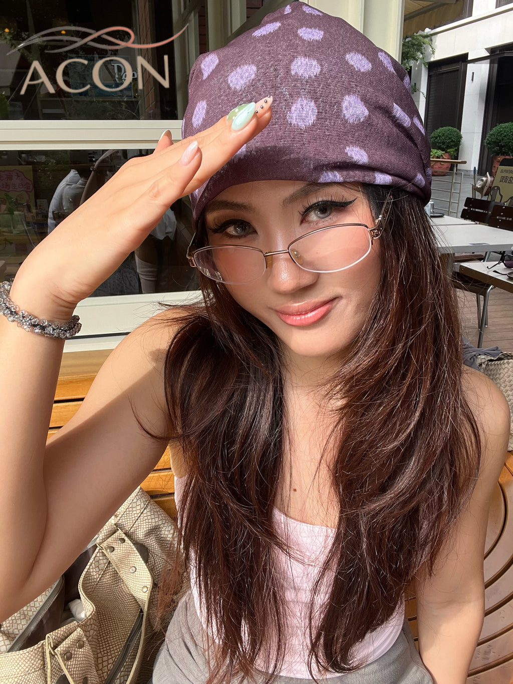 Mesh Polka Dot Slouchy Beanie – 2026 Summer Mesh Series | ACON