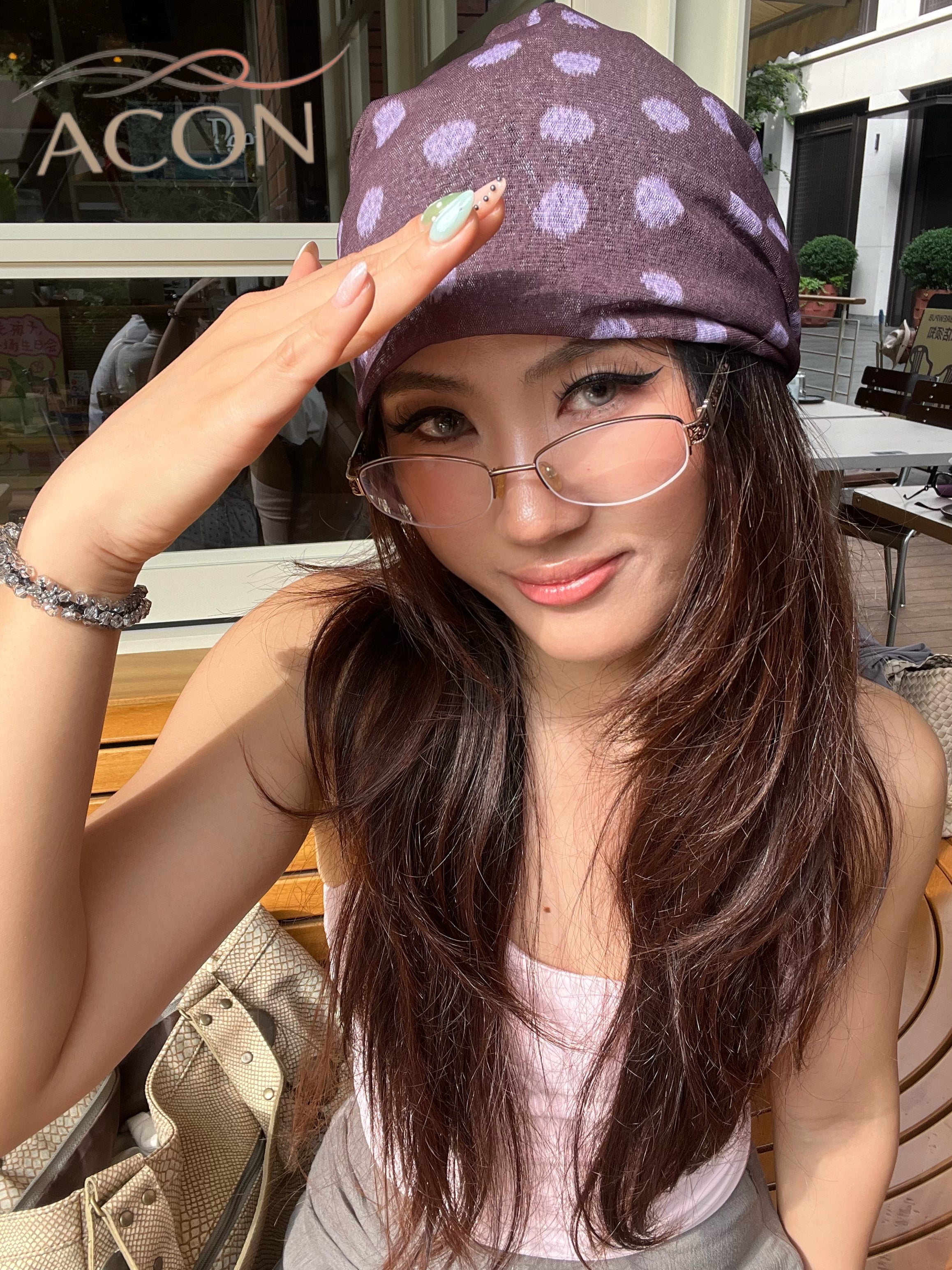 Mesh Polka Dot Slouchy Beanie – 2026 Summer Mesh Series | ACON