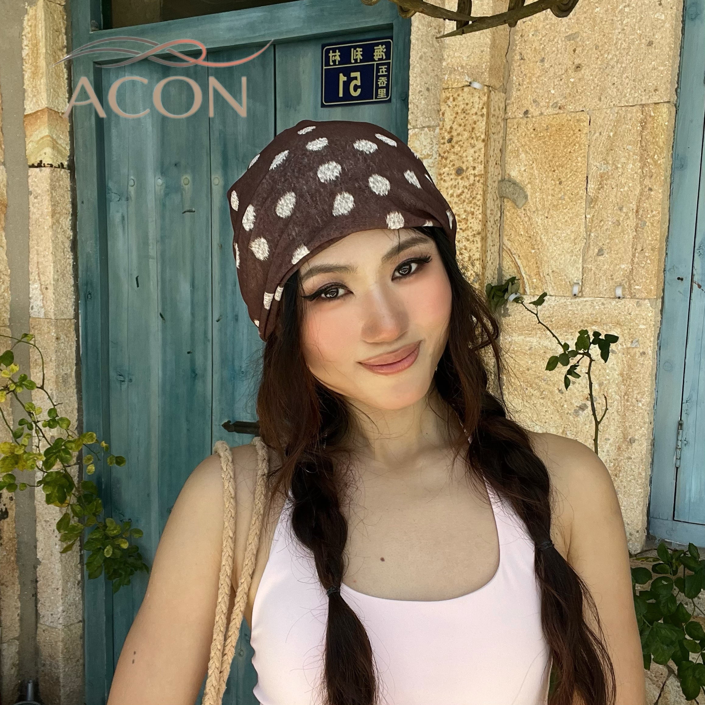 Mesh Polka Dot Slouchy Beanie – 2026 Summer Mesh Series | ACON