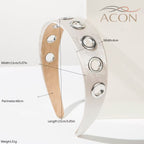 Vintage Cutout Wide Headband – Metal-Trim Detail | ACON