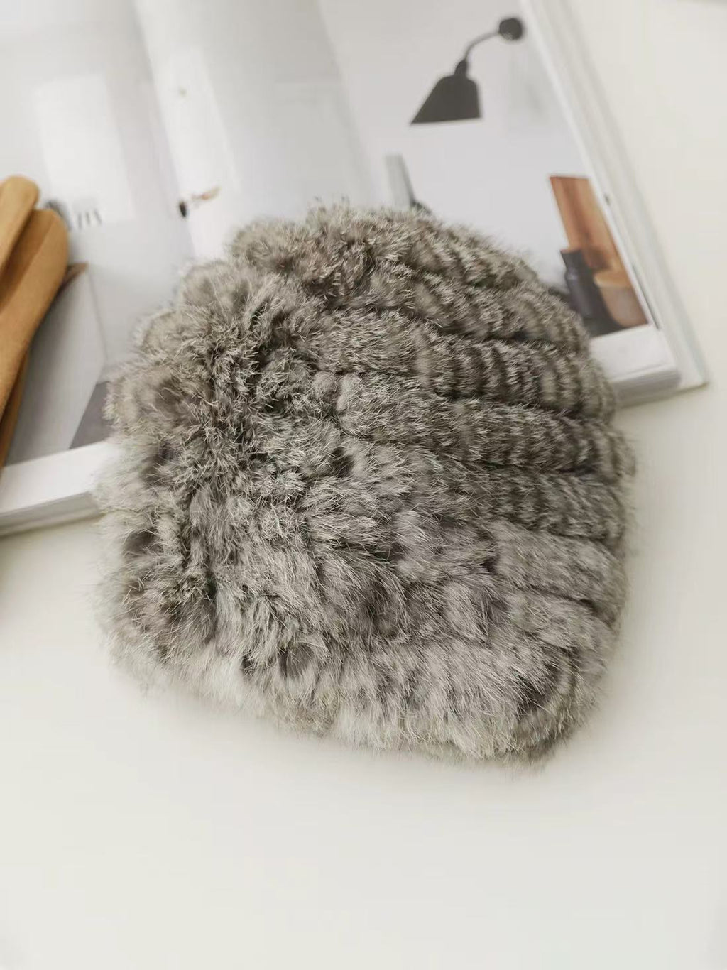 ACON Women's Leopard Faux Fur Hats Fluff Russian Style for Winter