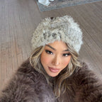 ACON Faux Fur Headband with Elastic for Women's Winter Earwarmer Earmuff