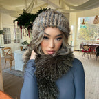 ACON Faux Fur Headband with Elastic for Women's Winter Earwarmer Earmuff