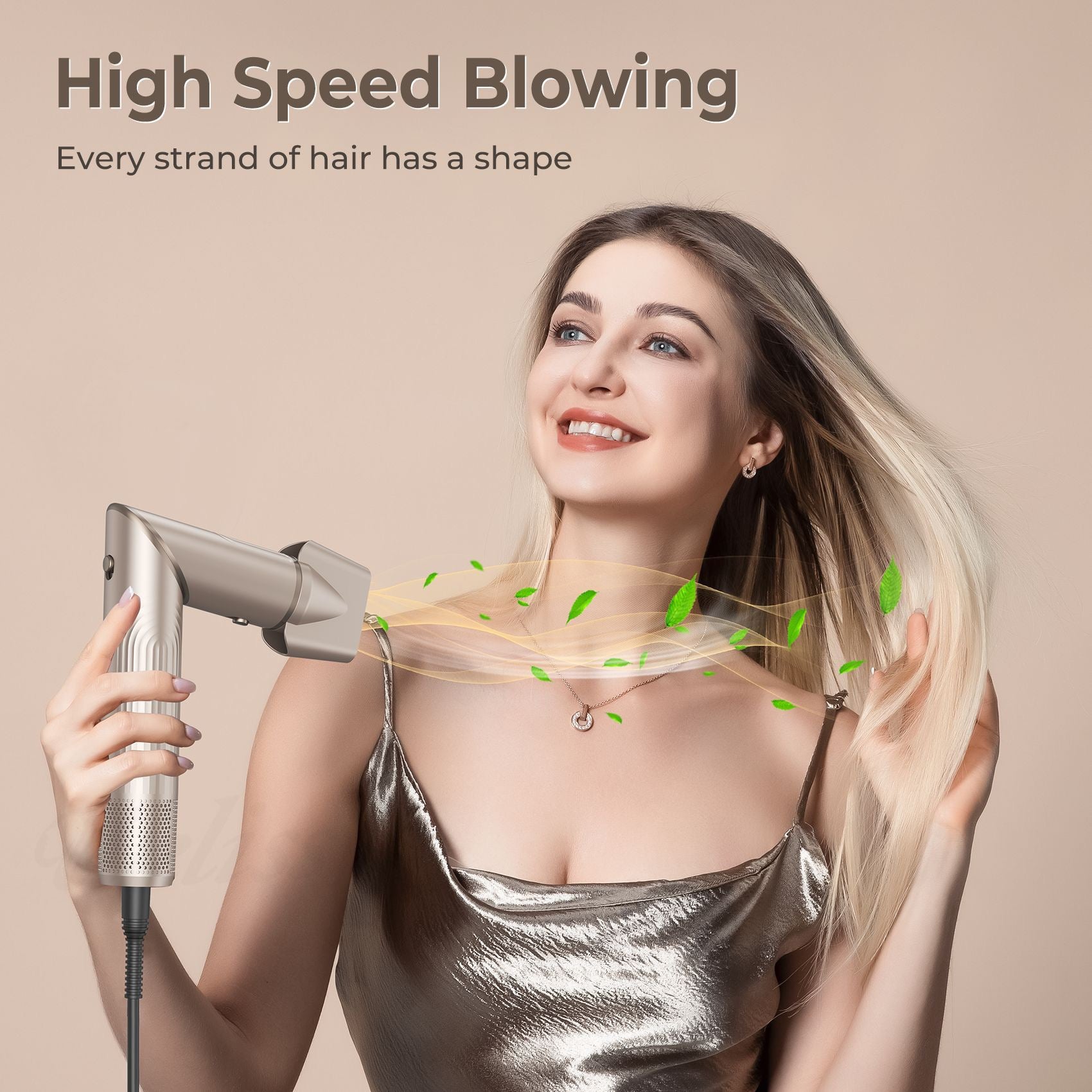 ACON 5 in 1 Air Blower/ Multi Functional Folding Hot Air Brush– High-Speed Hair Dryer Brush with Auto Wrap Curlers, Fast Drying & Frizz-Free Styling, No Heat Damage, Volumizing Brush