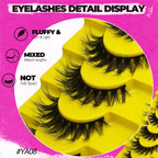 Cartoon-Style False Eyelashes for Sweet & Cool Girls – One-Piece Extra-Long Thai-Style Lashes, Mixed-Race Girl Group Look, Beginner-Friendly