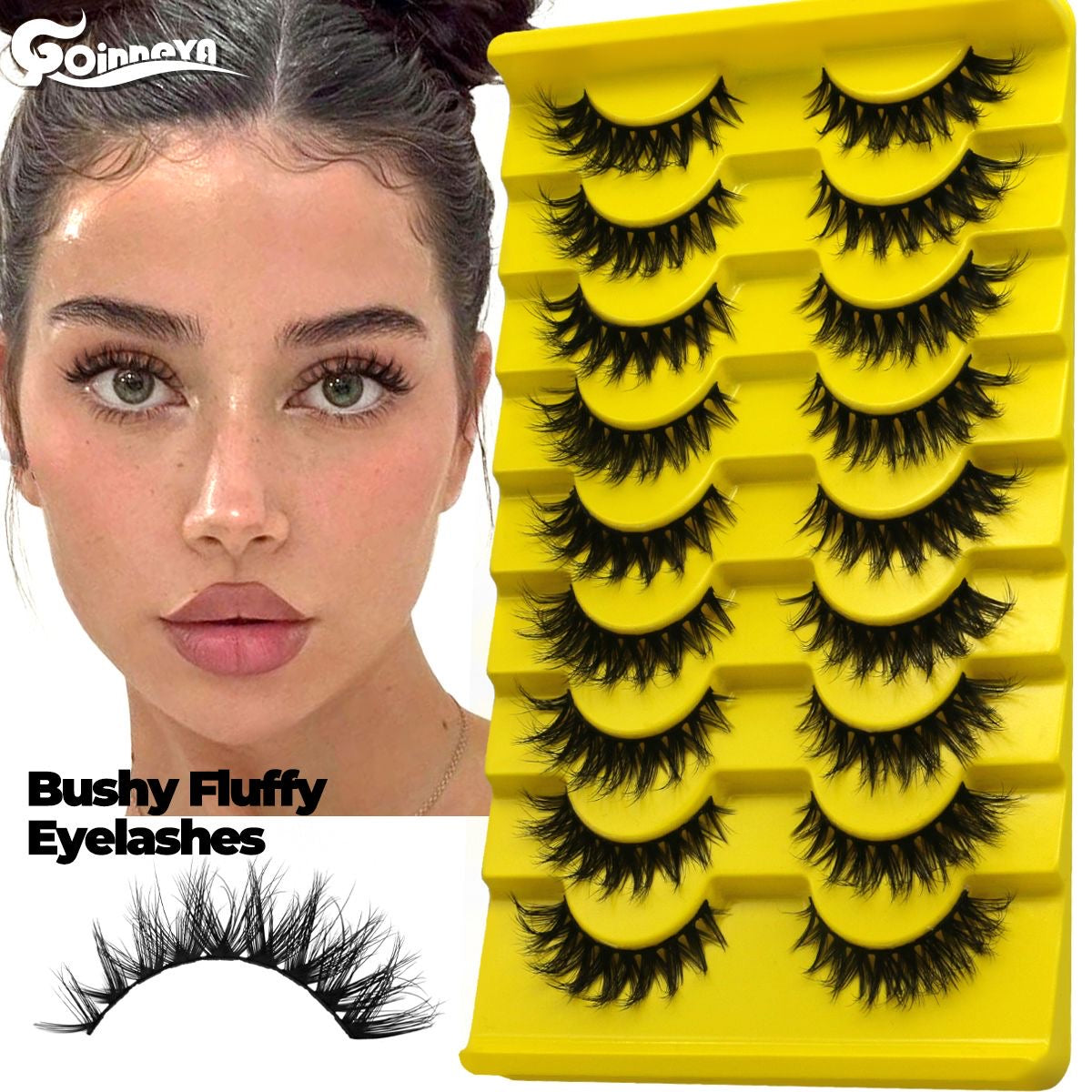 Cartoon-Style False Eyelashes for Sweet & Cool Girls – One-Piece Extra-Long Thai-Style Lashes, Mixed-Race Girl Group Look, Beginner-Friendly