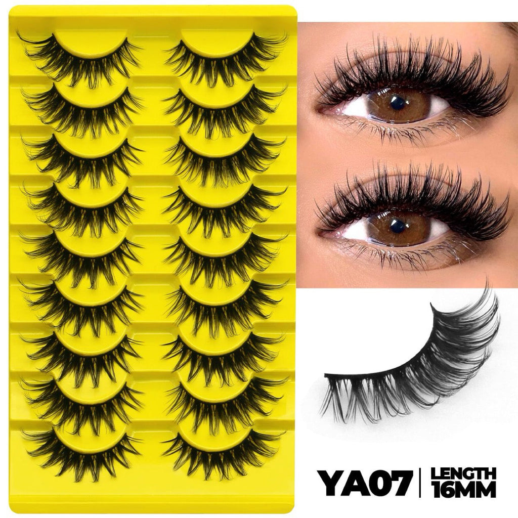 Cartoon-Style False Eyelashes for Sweet & Cool Girls – One-Piece Extra-Long Thai-Style Lashes, Mixed-Race Girl Group Look, Beginner-Friendly