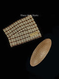 ACON Interchangeable Hair Clip Set | Plaid Fabric & Leather | Side Clip DuoON