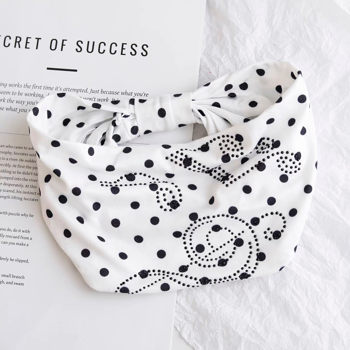 ACON  VINTAGE POLKA DOT RHINESTONE HEADBAND