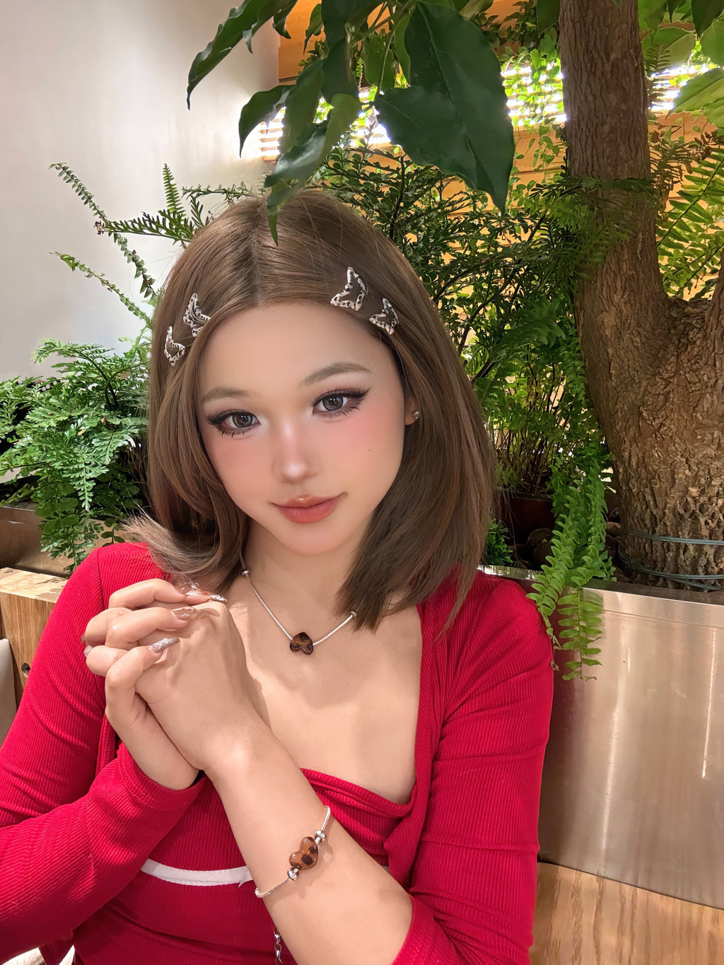 ACON Y2k Snap MiNi Hair Clips Leopard Print  for Hair Metal Hair Clip Set of 4 clips