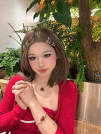 ACON Y2k Snap MiNi Hair Clips Leopard Print  for Hair Metal Hair Clip Set of 4 clips