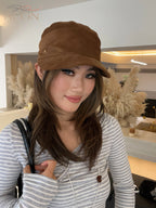 ACON Classic Brown Newsboy Cap - Vintage Baker Boy Hat