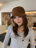 ACON Classic Brown Newsboy Cap - Vintage Baker Boy Hat