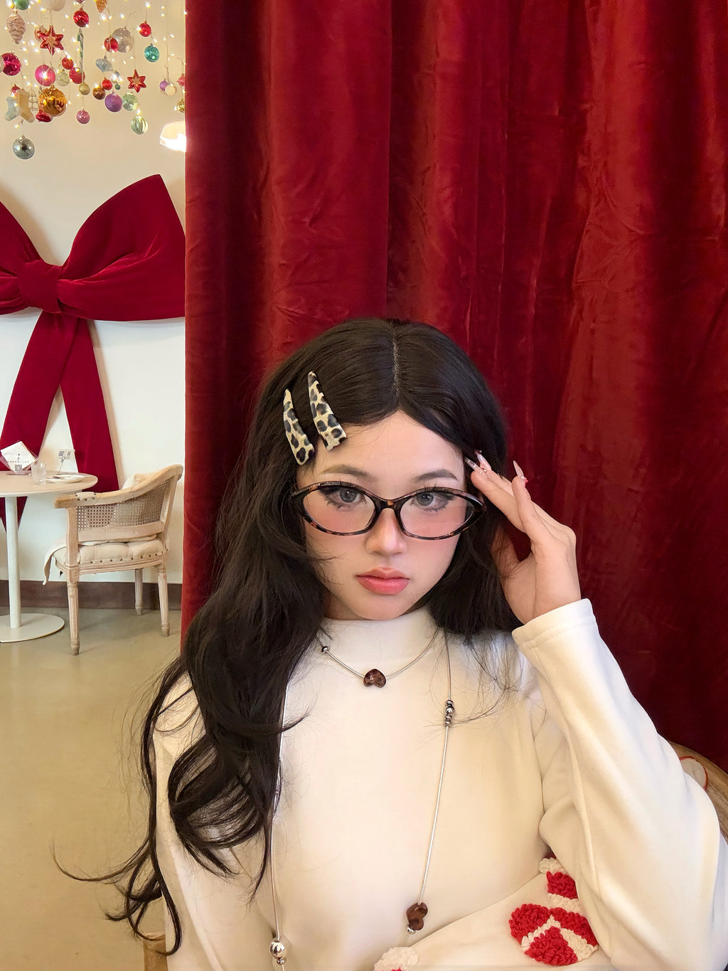 ACON 2PCS Chic Leopard Print Leather bendy Hair Clips Elegant Hair Clip Accessories