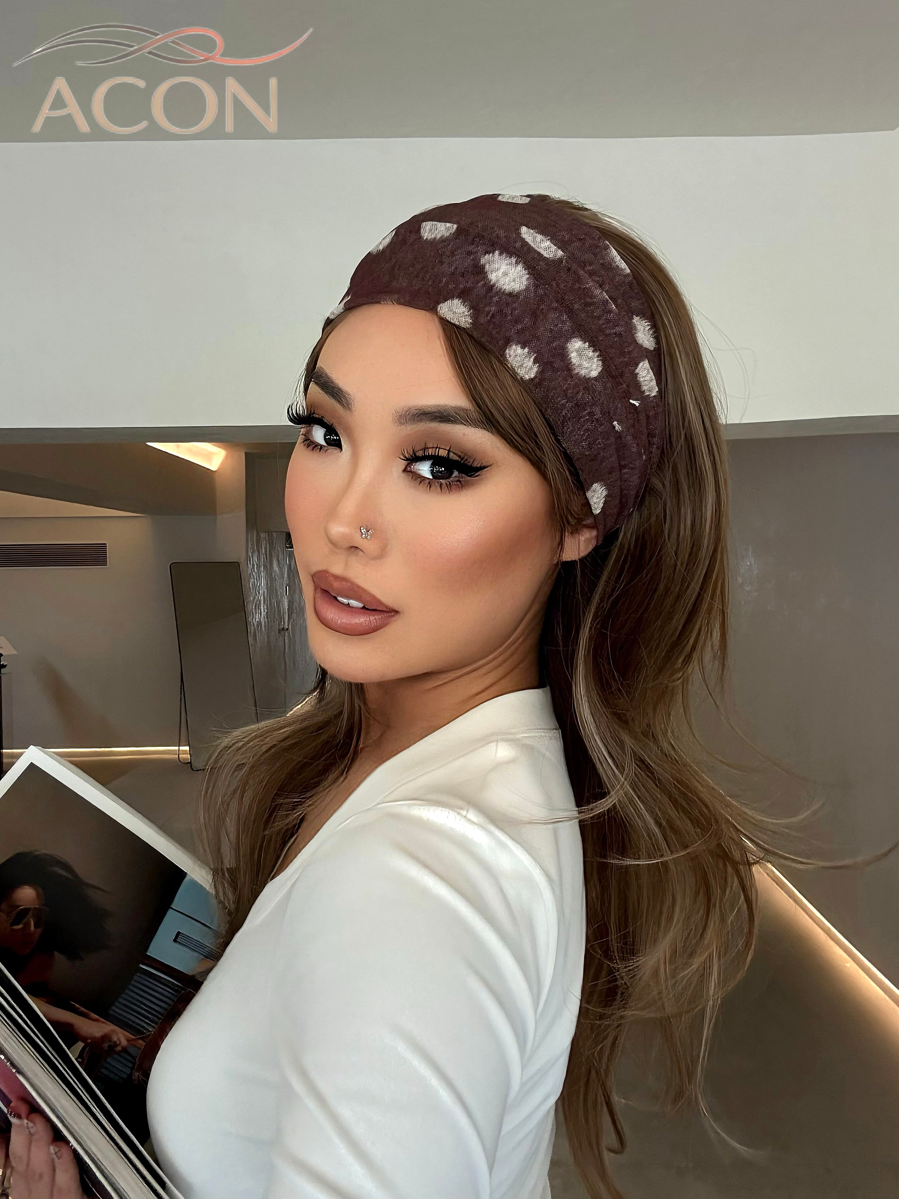 Polka Dot Mesh Headband -2026 Spring / Summer Mesh Series | ACON