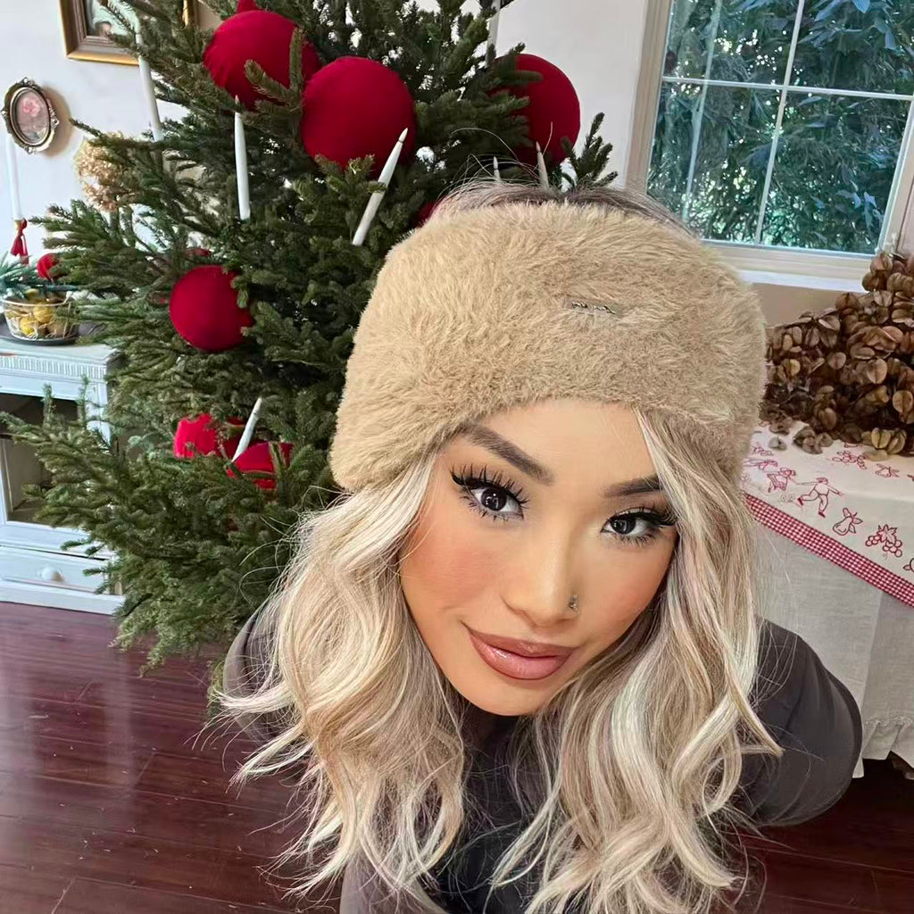 ACON Womens Ear Warmers Headbands Winter Warm Fuzzy Cable Knit Head Wrap Fleece Lined Gifts