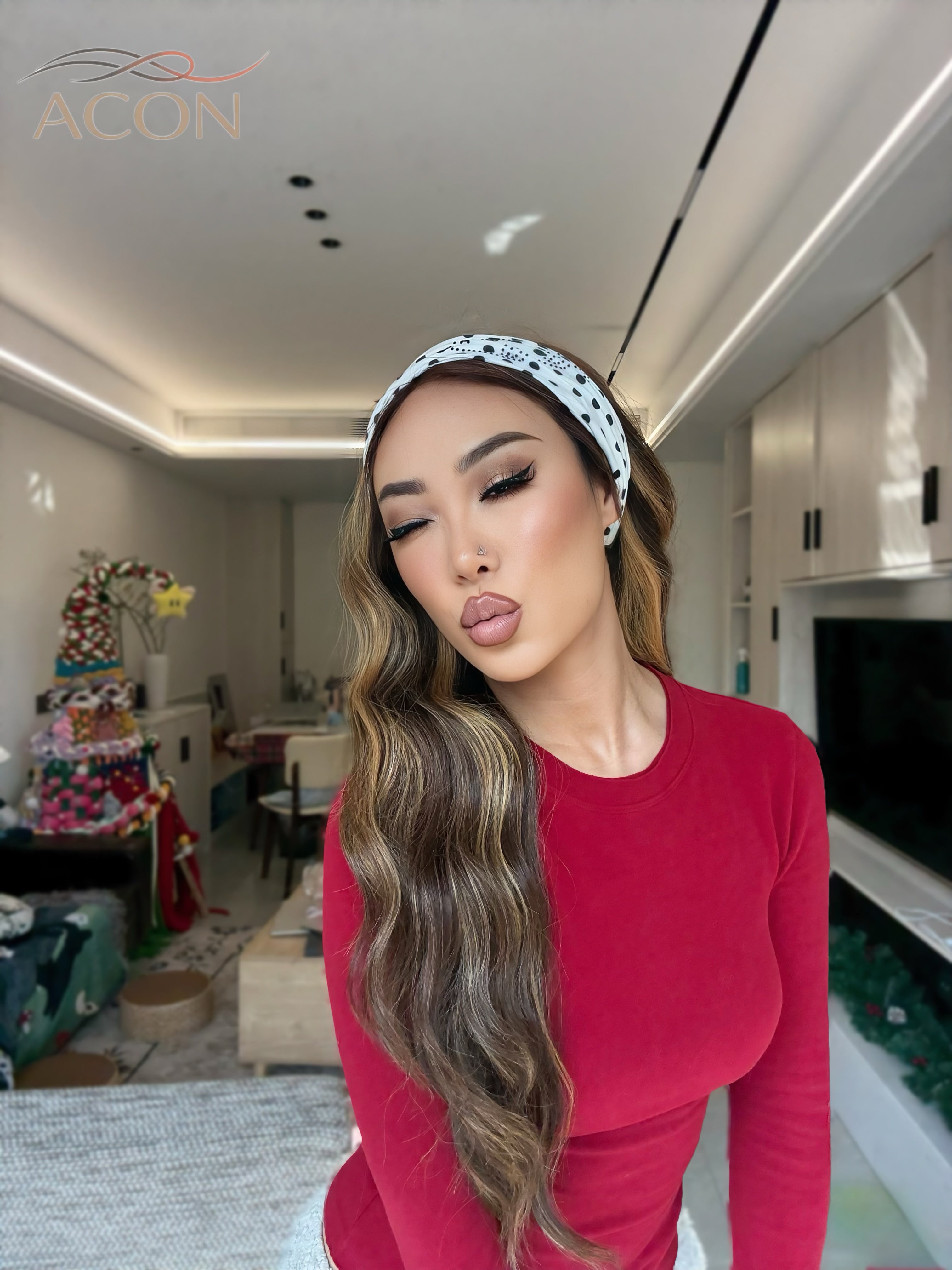 ACON  VINTAGE POLKA DOT RHINESTONE HEADBAND