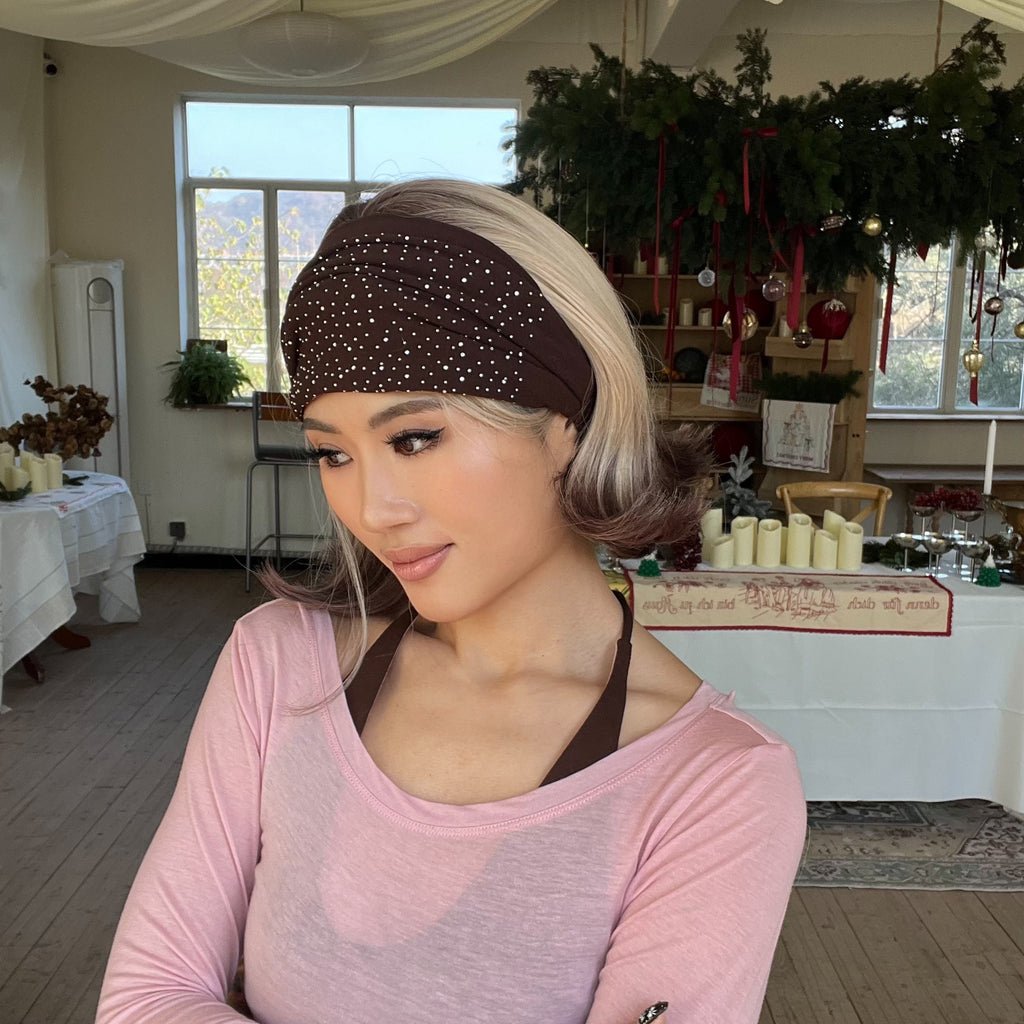 ACON Winter Headbands for Women – Warm Head Wraps, Earmuff Style Ear Warmers, Cozy Headwrap for Running, Womens Outdoors Gear & Accessories - Chunky Sequin